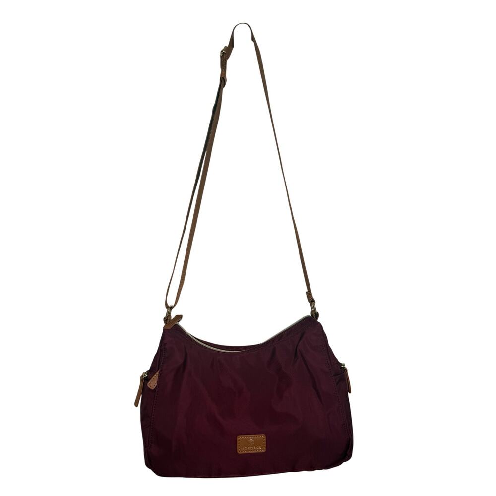 Nordace Siena Hobo Crossbody Bag Purse Burgundy RFID Travel Brown Strap